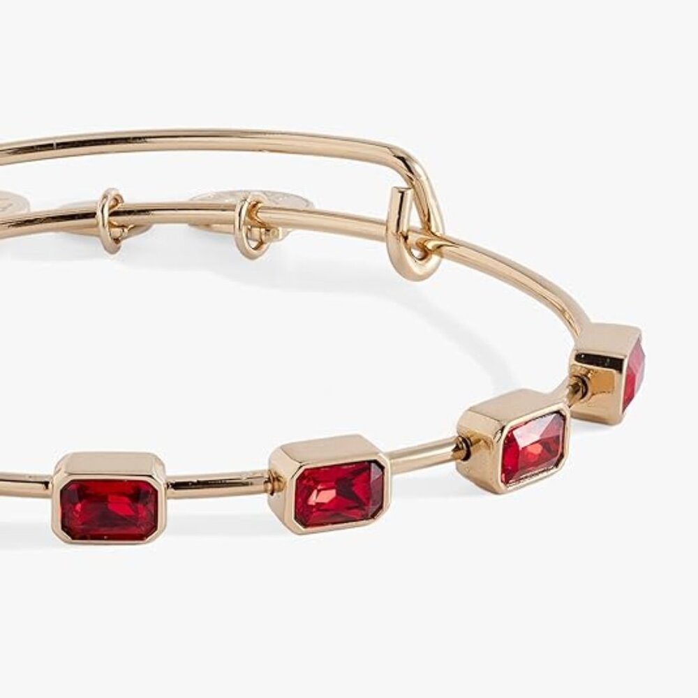 Alex and Ani January Birthstone Emerald Cut Bangle